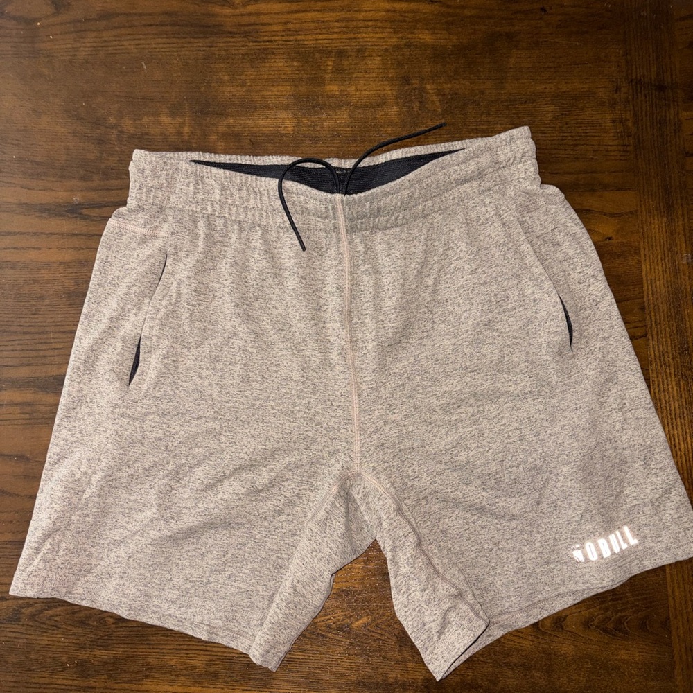 NOBULL Heather Brown/Desert Sand Athletic Shorts 5” inseam